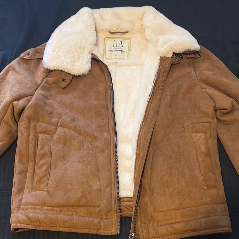 ICON Tan Teddy Jacket with Cream Lining